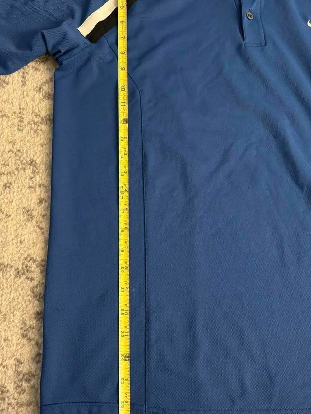 Nike Sphere Dry Royal Blue With shoulder stripe Golf Polo Size Large